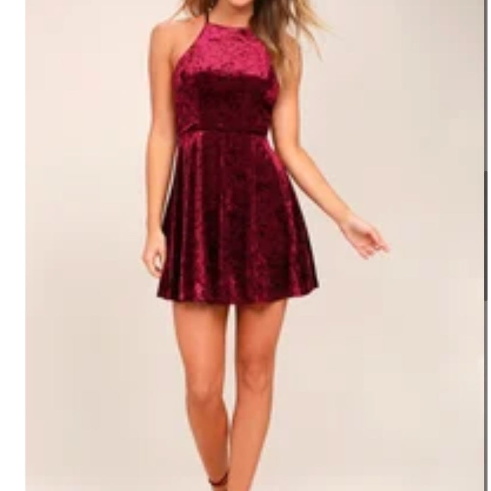 Lulu maroon mini dress